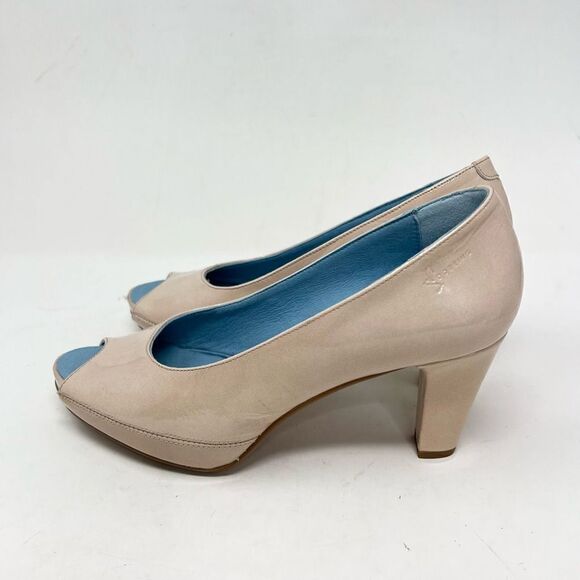 DorKing by Fluchos Heels Platform Shoes Womens 39 Beige Nude Open Toe - Picture 3 of 11